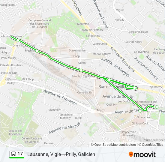 17 Bus Line Map