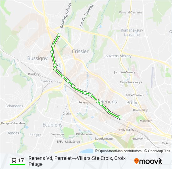 17 Bus Line Map