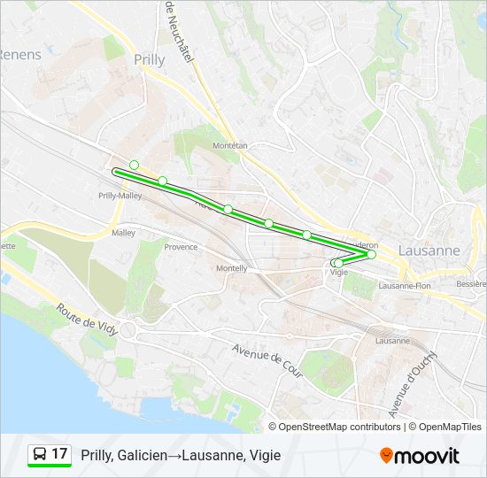 17 Bus Line Map