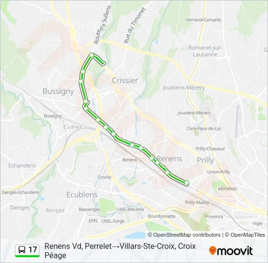 17 Bus Line Map