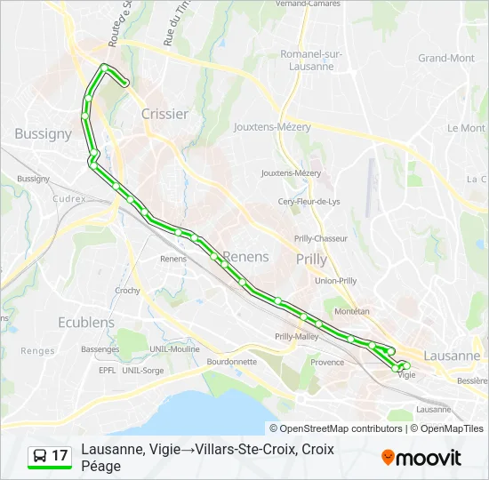 17 Bus Line Map