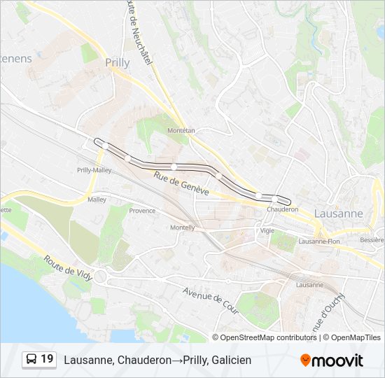 19 Bus Line Map