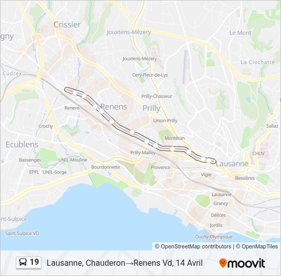 19 Bus Line Map