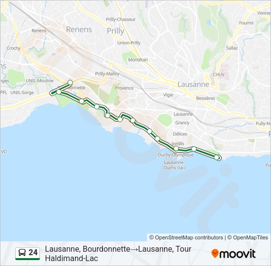 24 Bus Line Map