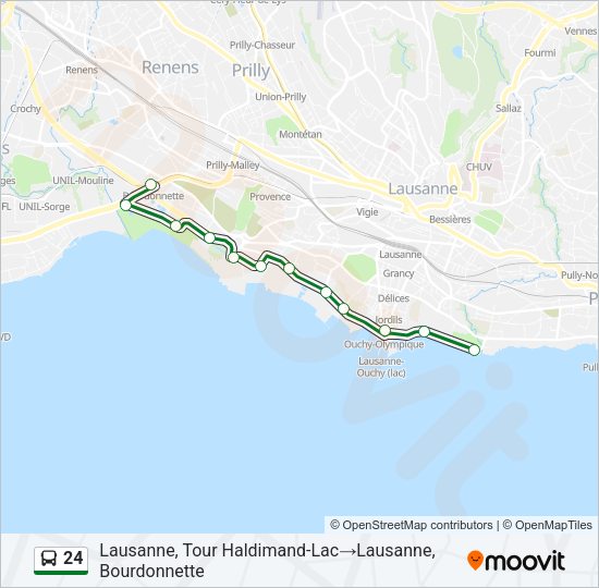 24 Bus Line Map