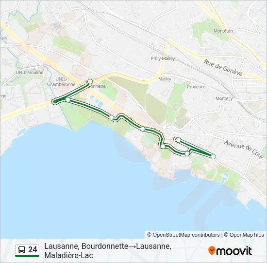24 Bus Line Map