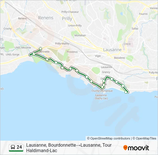 24 Bus Line Map