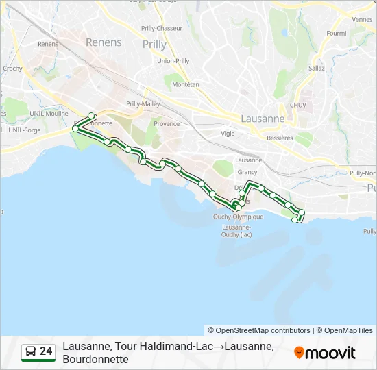 24 Bus Line Map