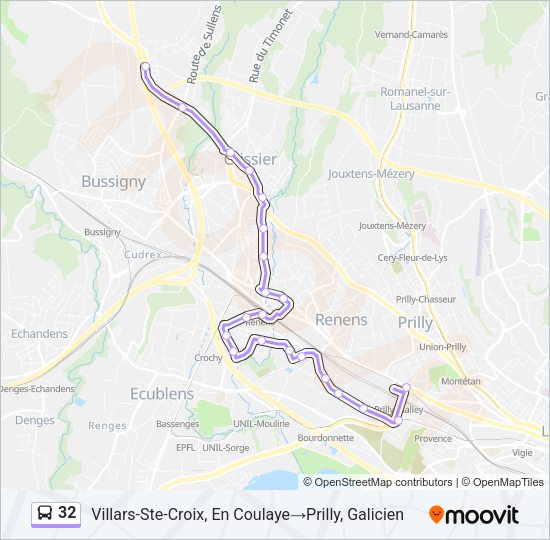 32 Bus Line Map