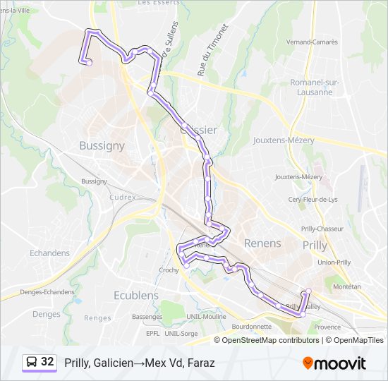 32 Bus Line Map