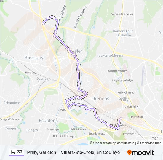 32 Bus Line Map