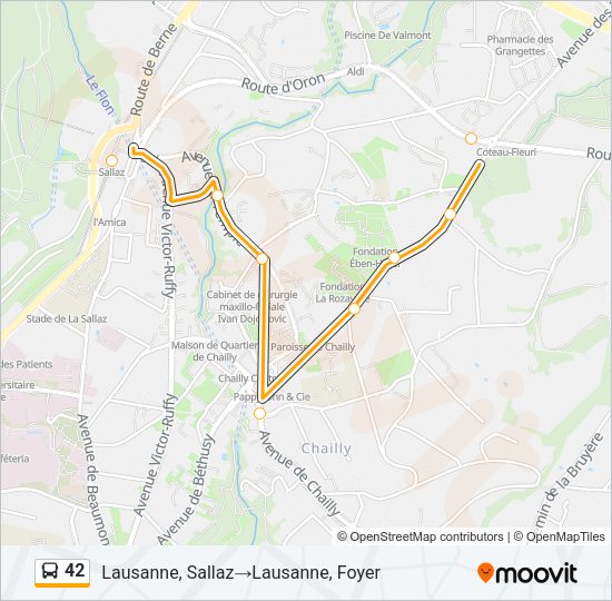 42 Bus Line Map