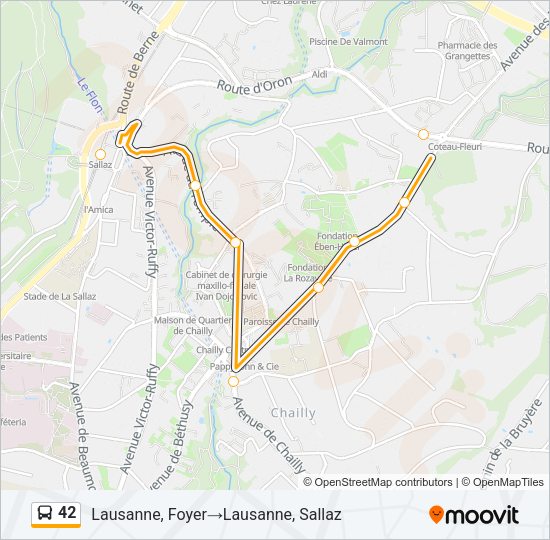 42 Bus Line Map