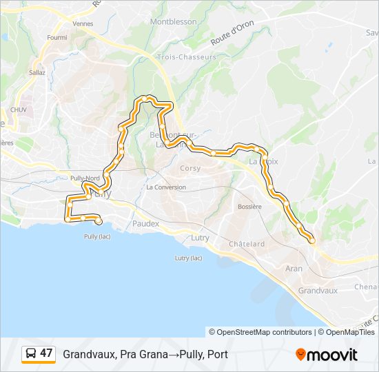 47 Bus Line Map