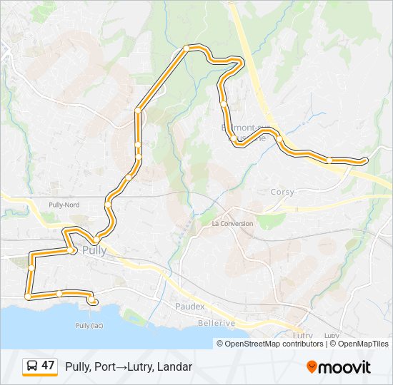 47 Bus Line Map