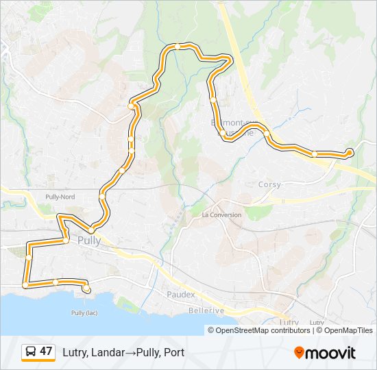 47 Bus Line Map