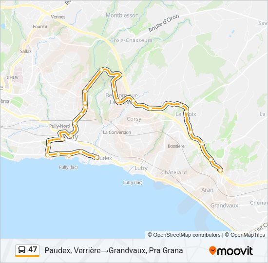 47 Bus Line Map