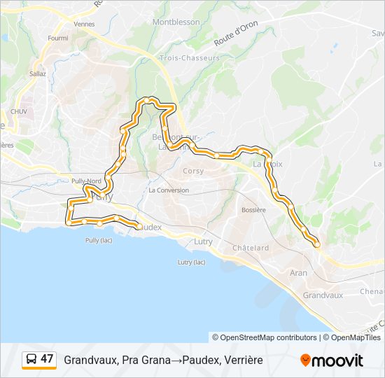 47 Bus Line Map