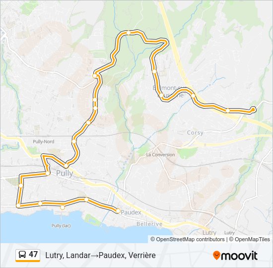47 Bus Line Map