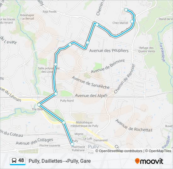 48 bus Line Map