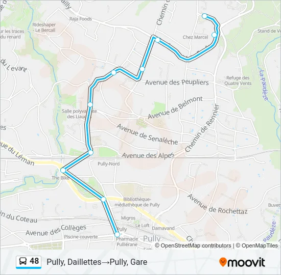 48 Bus Line Map