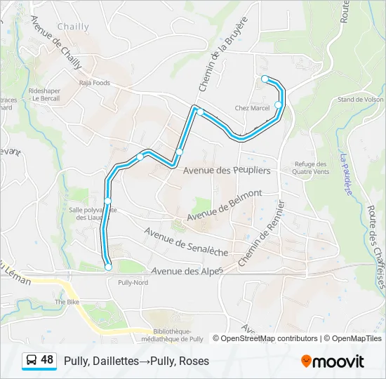 48 Bus Line Map