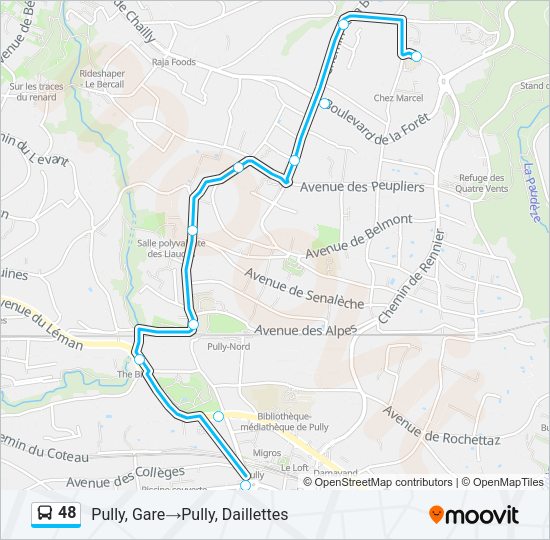 48 Bus Line Map