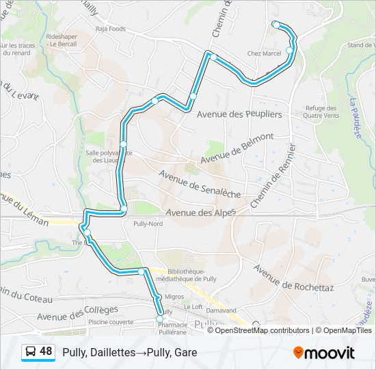 48 Bus Line Map