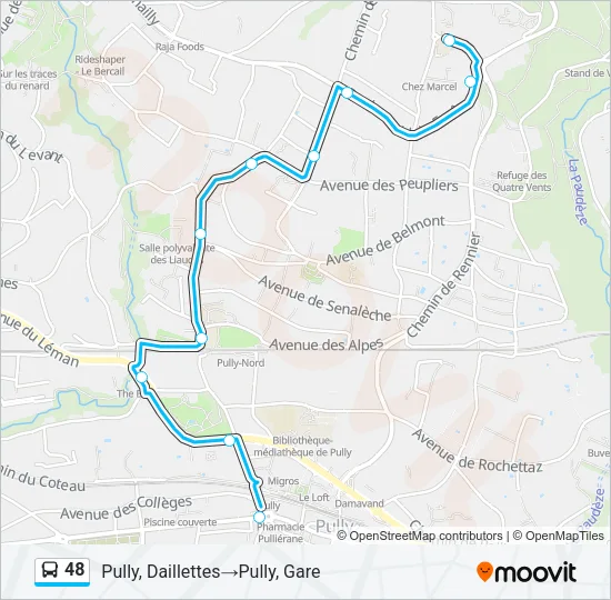 48 Bus Line Map