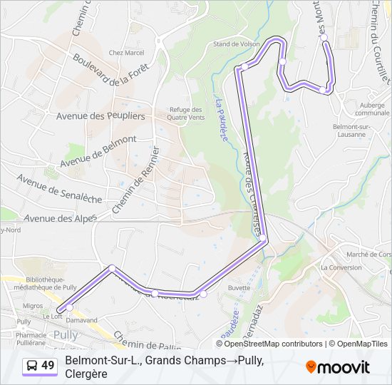 49 Bus Line Map