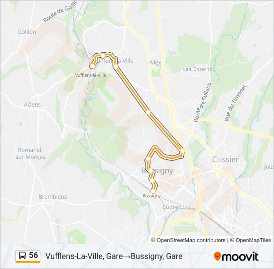 56 Bus Line Map