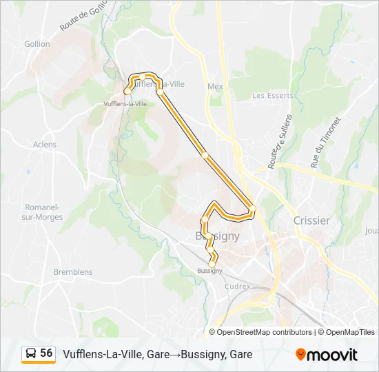 56 Bus Line Map