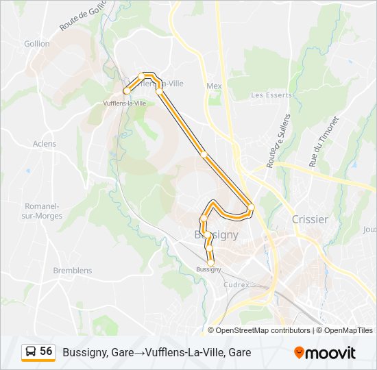 56 Bus Line Map