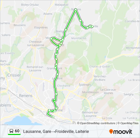 60 Bus Line Map