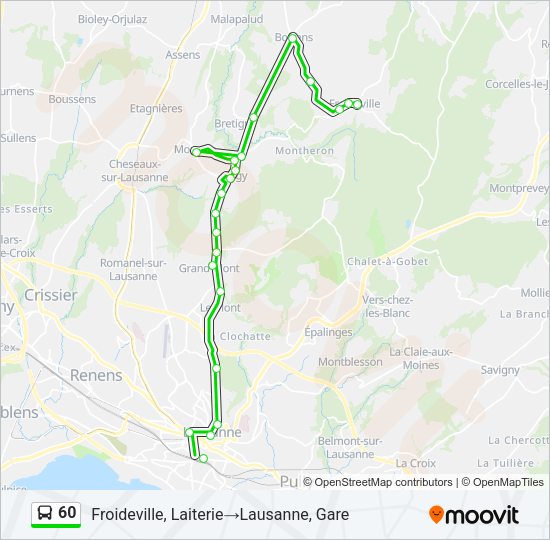 60 Bus Line Map