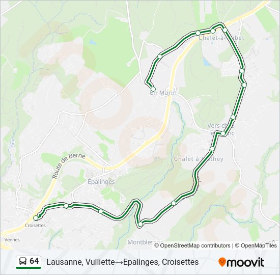 64 Bus Line Map