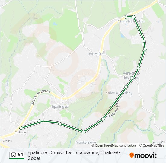 64 Bus Line Map