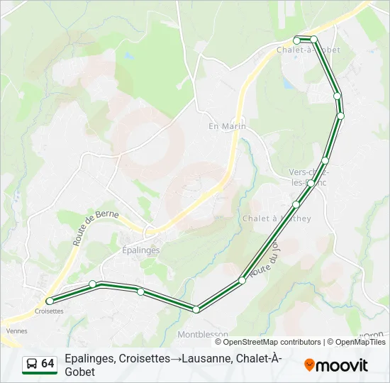 64 Bus Line Map