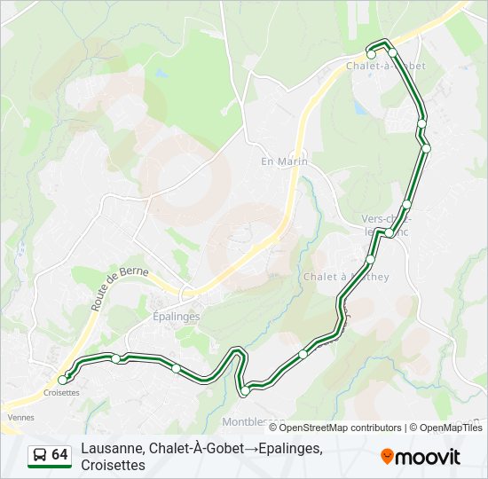 64 Bus Line Map