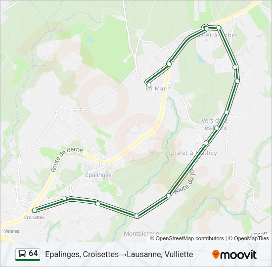 64 Bus Line Map