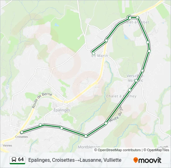 64 Bus Line Map