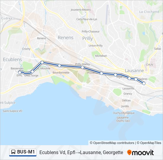 BUS-M1 Bus Line Map
