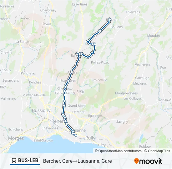BUS-LEB Bus Line Map