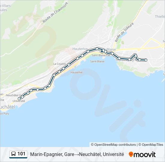 101 Bus Line Map