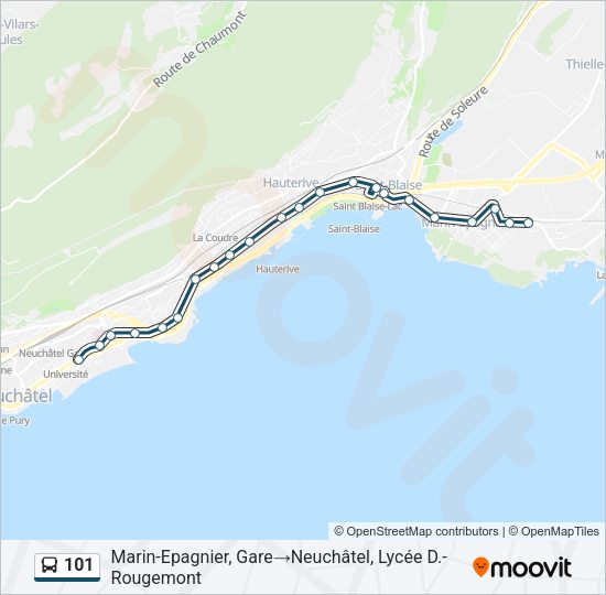 101 Bus Line Map