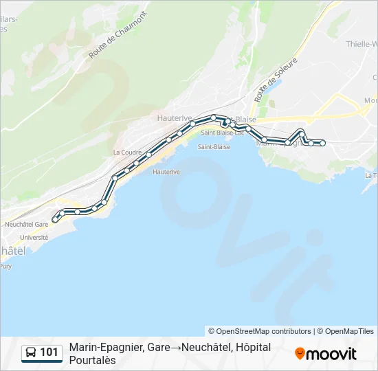 101 Bus Line Map