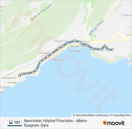 101 Bus Line Map