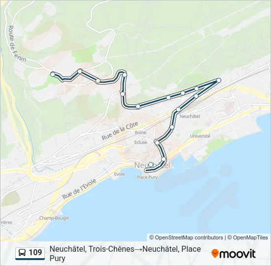 109 Bus Line Map