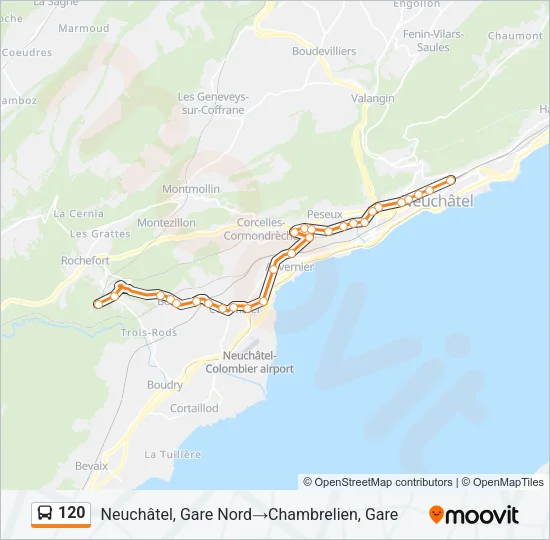 120 Bus Line Map