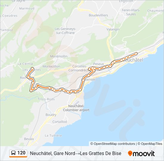120 Bus Line Map